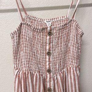 Button down striped dress with pockets!